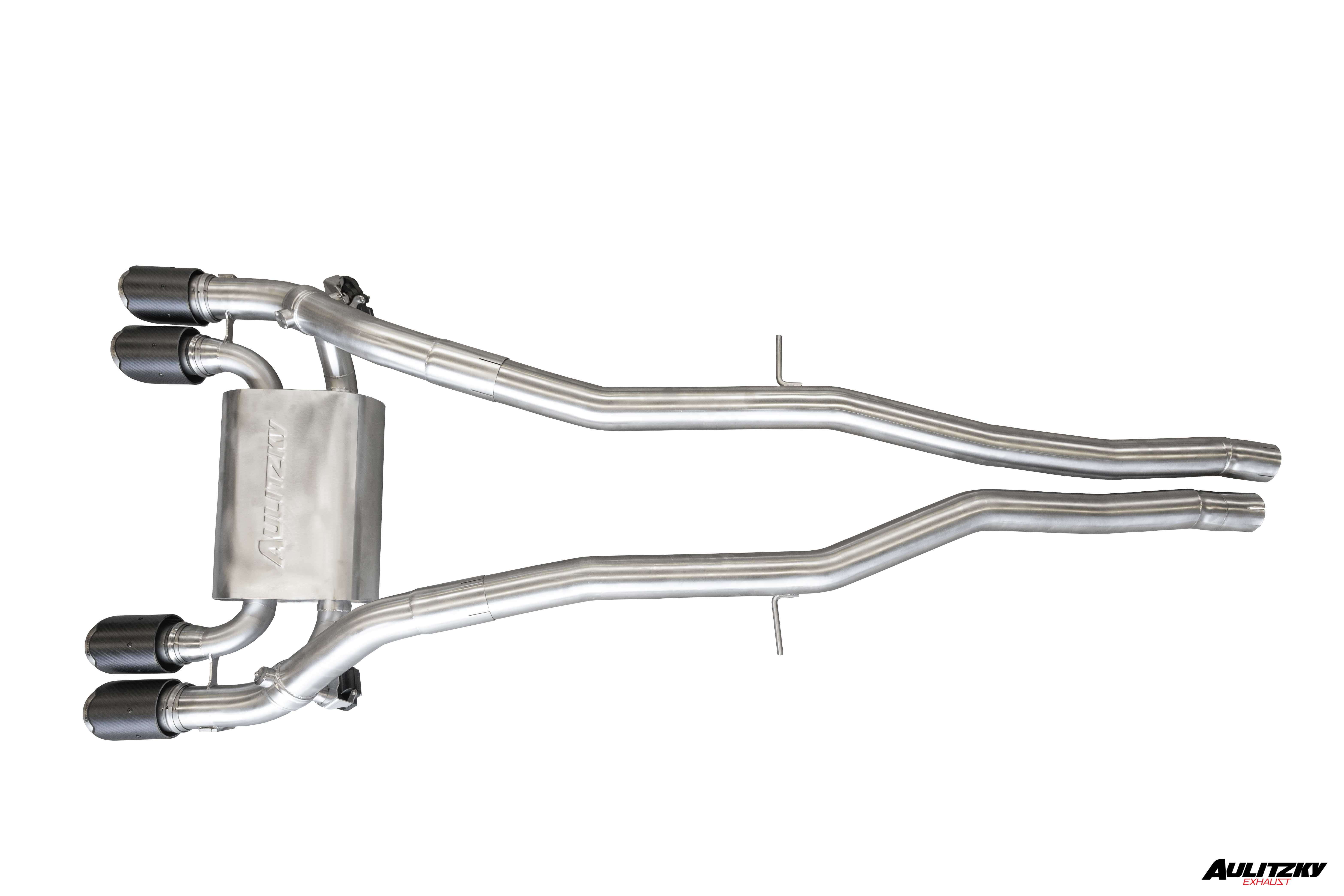 Aulitzky Exhaust | ECE Abgasanlage 3" (76mm) ab OPF mit Klappensteuerung | BMW M3/M4 inkl. Competition (G80/G81/G82/G83) S58